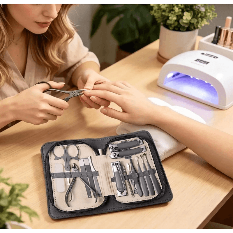 Kit De Manicura Profesional 12 En 1 Acero Inoxidable