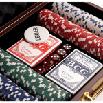 Juego De Poker 200 Fichas Cartas Dados Maletin De Cuero