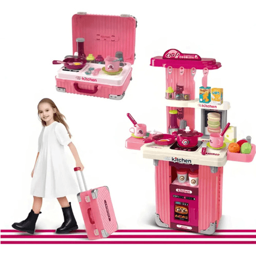 Valija Maleta Set De Cocina Para Niña Infantil Portátil