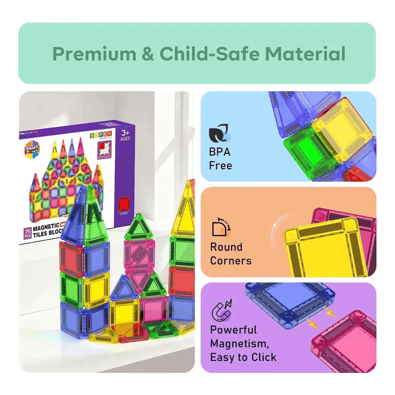 Bloques Magnéticos Mini 52 Piezas Construcción Niños