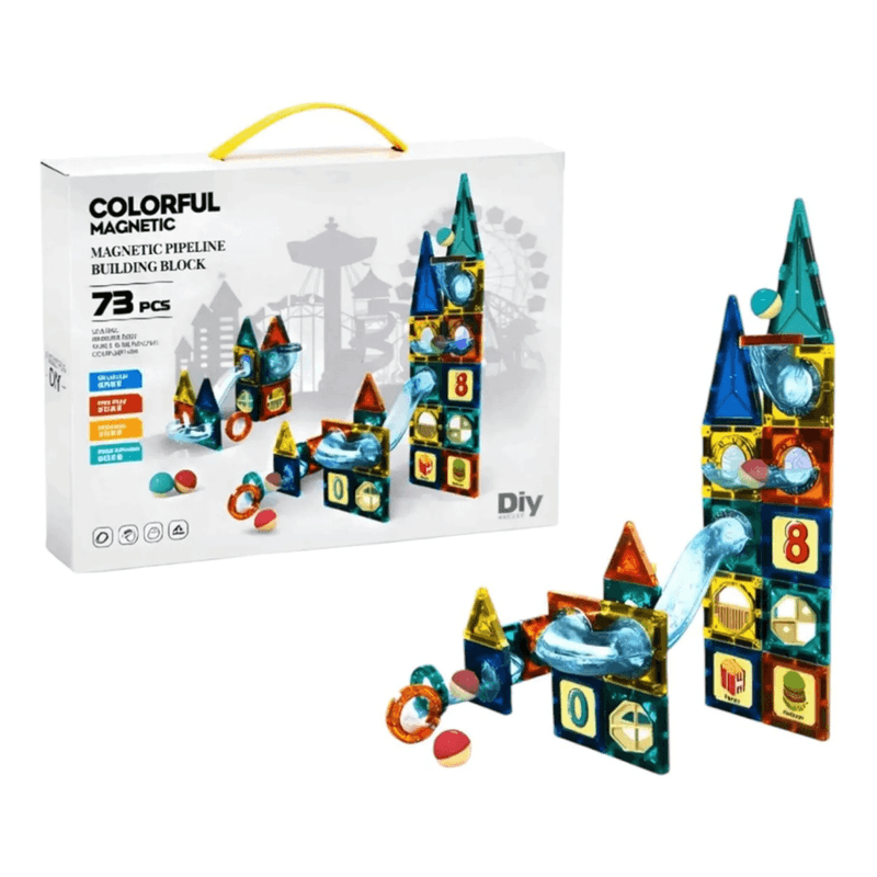 Bloques Magnéticos Infantil 73 Piezas Pista Bolas