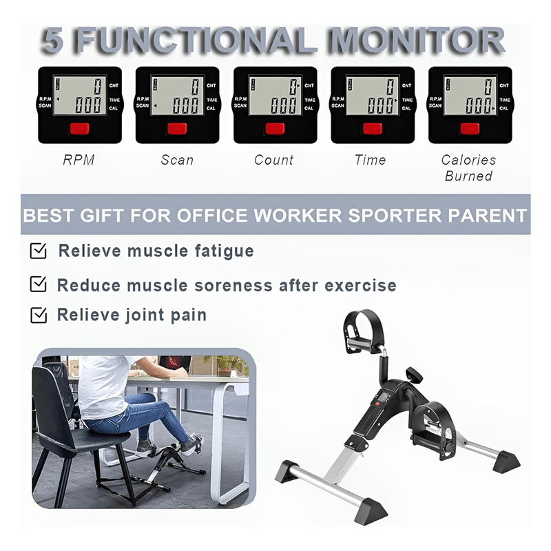 Pedalera Home Fitness Con Pantalla Lcd