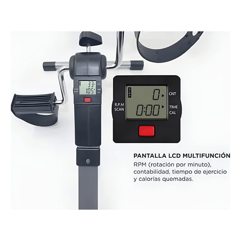 Pedalera Home Fitness Con Pantalla Lcd