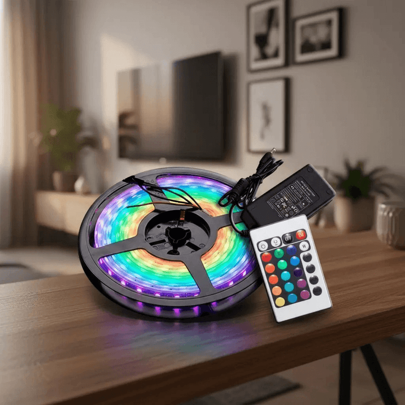 Tira Led 5050 Rgb Control Remoto Exterior 5 Mts