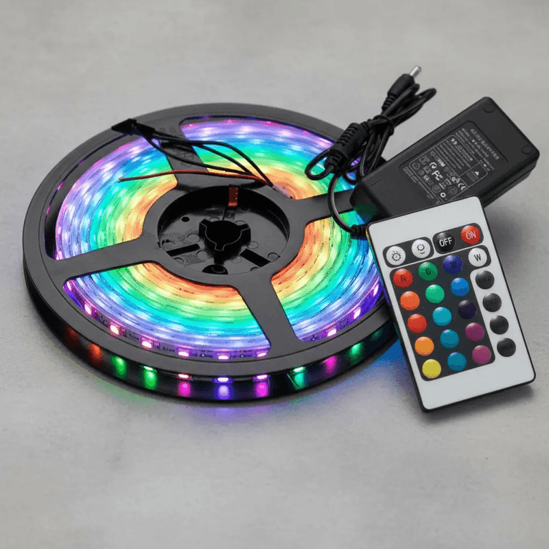 Tira Led 5050 Rgb Control Remoto Exterior 5 Mts