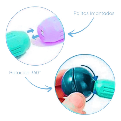Juego Palitos Magneticos Flexibles 36 Piezas