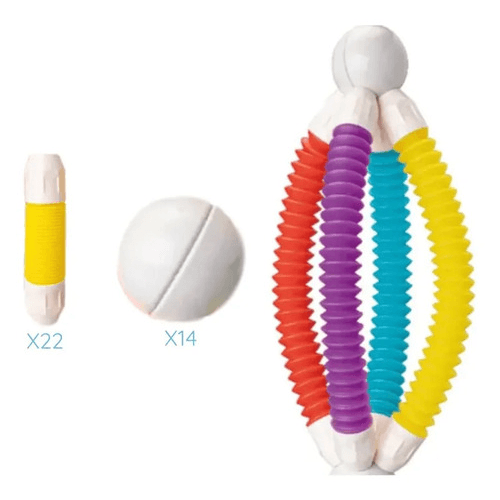 Juego Palitos Magneticos Flexibles 36 Piezas