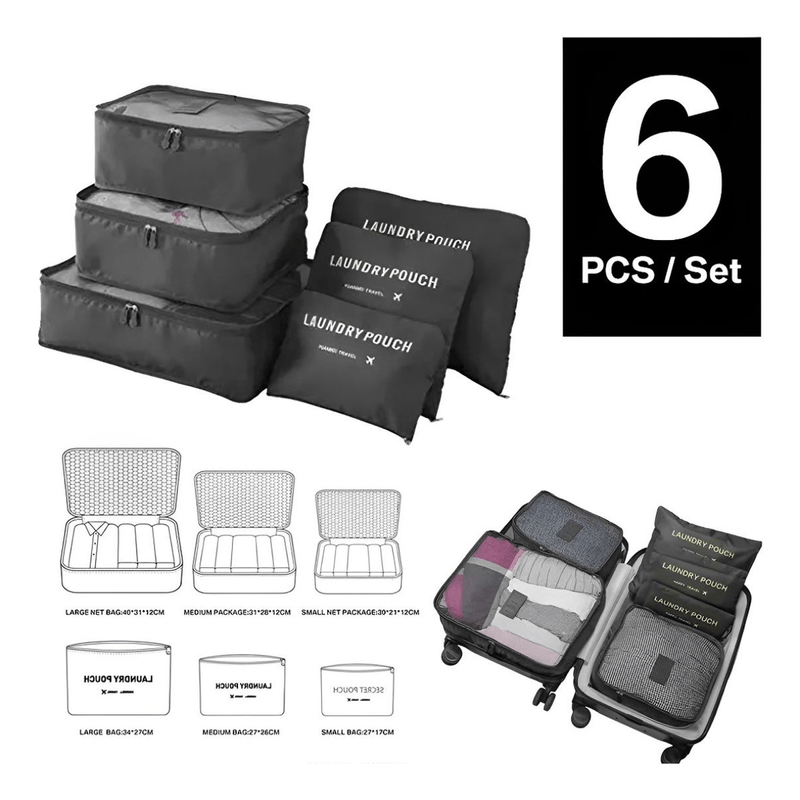 Set Organizador De Ropa X6 Para Valijas