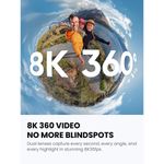 Cámara de Acción 360 Insta360 X4 Air CINSAAFA 8K Pantalla 2.09 Pulgadas Starter Bundle