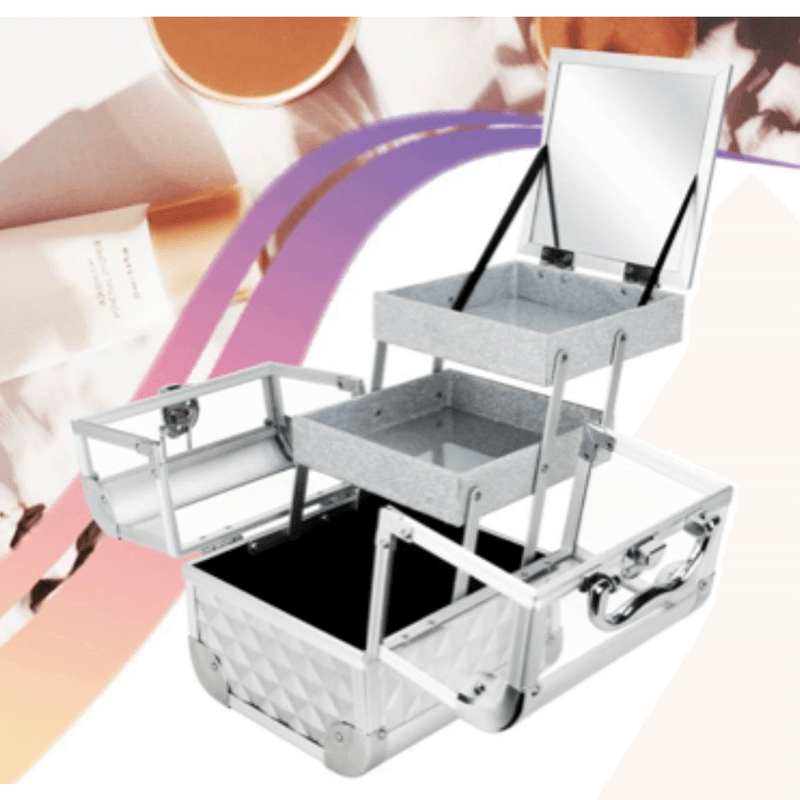Maletin Porta Cosmeticos Con Espejo Profesional