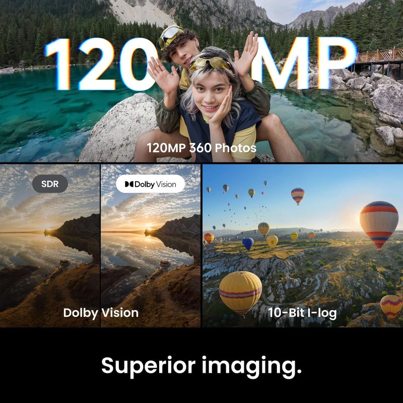 Cámara de Acción Insta360 X6 8K Sensores Duales 1/1.1 Pulgadas Pantalla 2.32 Pulgadas