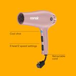 Secador de Pelo Conair 209L 1875W con Difusor y Concentrador Rosa Claro Mate