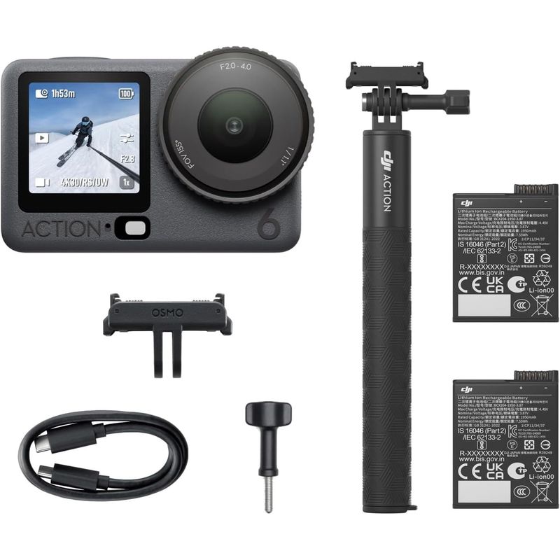 Cámara de Acción DJI Osmo Action 6 Capture More Combo 8K 50 GB 2.5 Pulgadas
