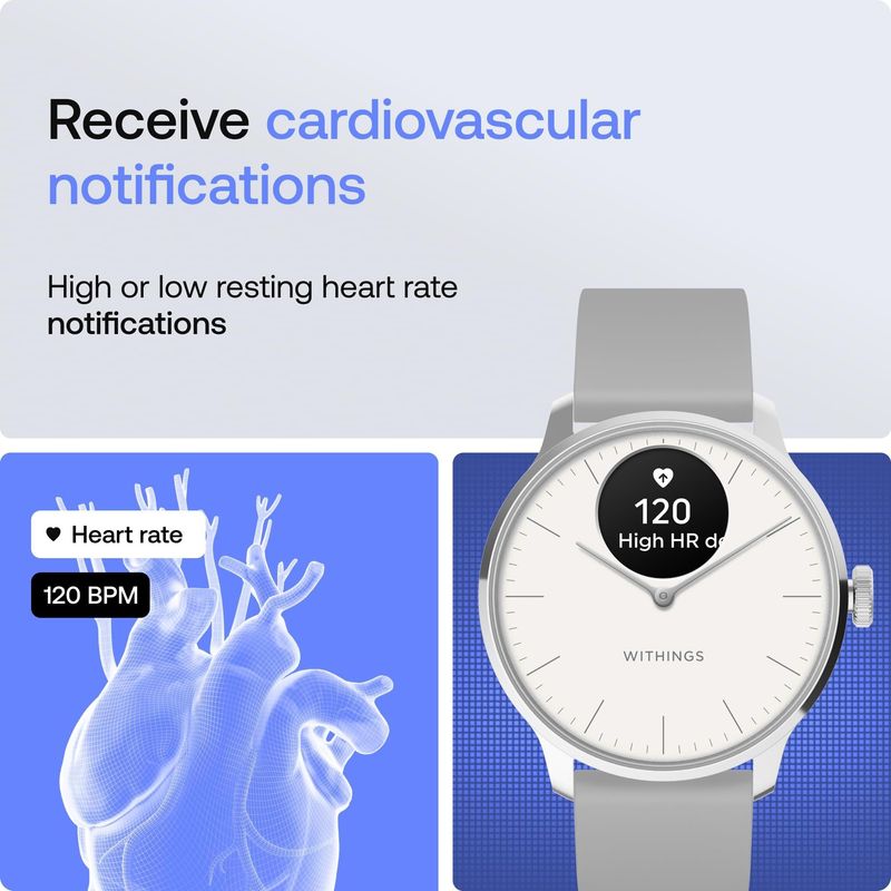 Reloj Inteligente Hibrido Withings ScanWatch Light Monitoreo Salud Frecuencia Cardiaca y Sueño