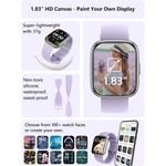 Smartwatch LODIMEKE IDW26 para Mujer Hombre Android iPhone 183 Pulgadas HD Pantalla 2 Correas Intercambiables Monitor Ritmo Cardiaco SpO2 Sueño Estrés