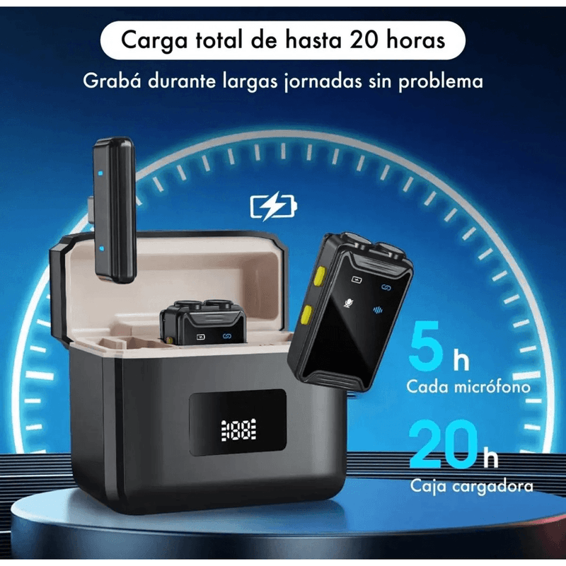 Microfono Inalambrico Profesional Celular Doble