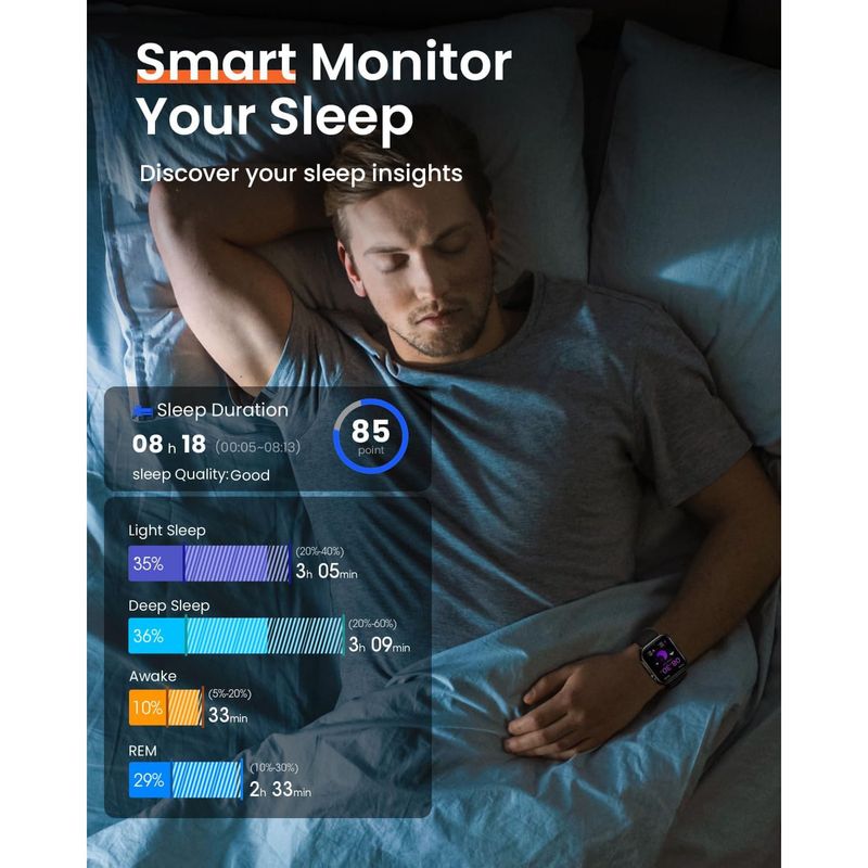 Smartwatch SWGOTA 1.85 Pulgadas 1000 mAh