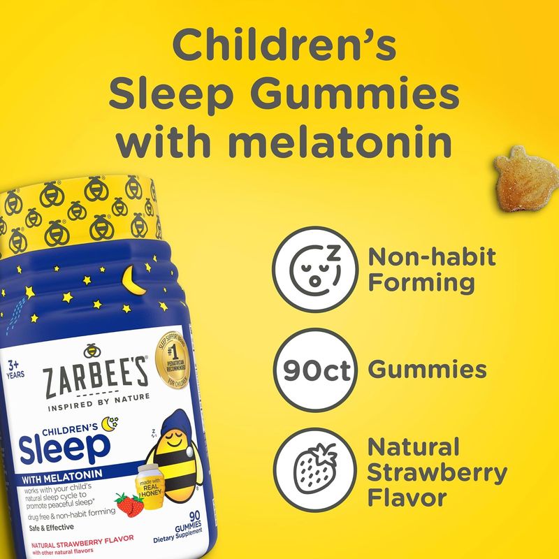 Gomitas de Melatonina para Niños Zarbees Childrens Sleep 1mg 90 Unidades