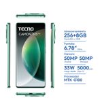Celular Tecno Camon30S Pro 256/8GB Shim Silver Green