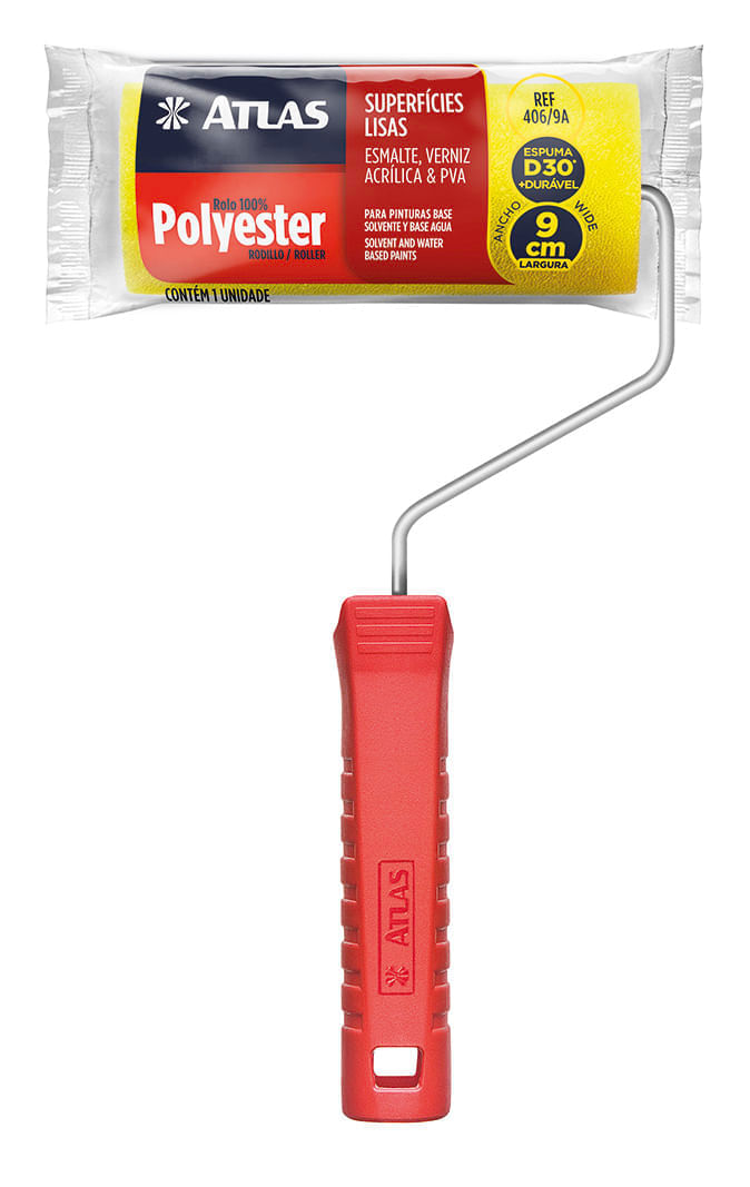 Atlas: Rodillo Poliéster 9 cm x 1 Unidad