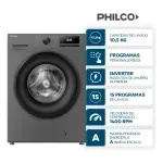 Lavasecarropas Philco PHLS1054DGN 10,5/6 kg Inverter Gris Oscuro