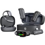 Micrófono Inalámbrico Hollyland LARK MAX 2 Ultimate Combo 2TX+2RX con Auriculares OWS y Estuche de Carga