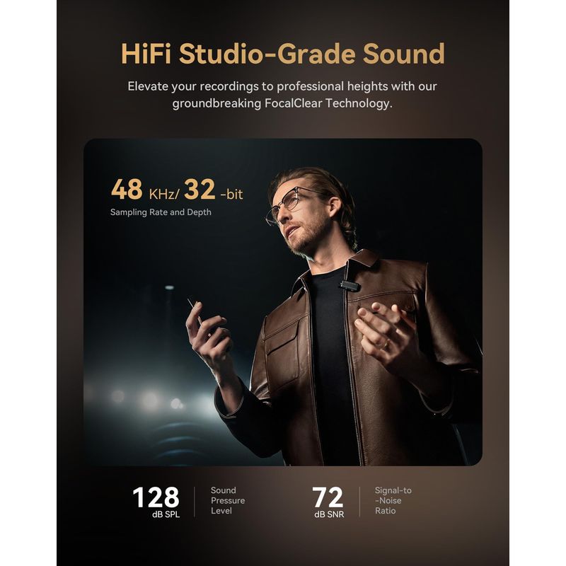 Micrófono Inalámbrico Hollyland LARK MAX 2 Ultimate Combo 2TX+2RX con Auriculares OWS y Estuche de Carga
