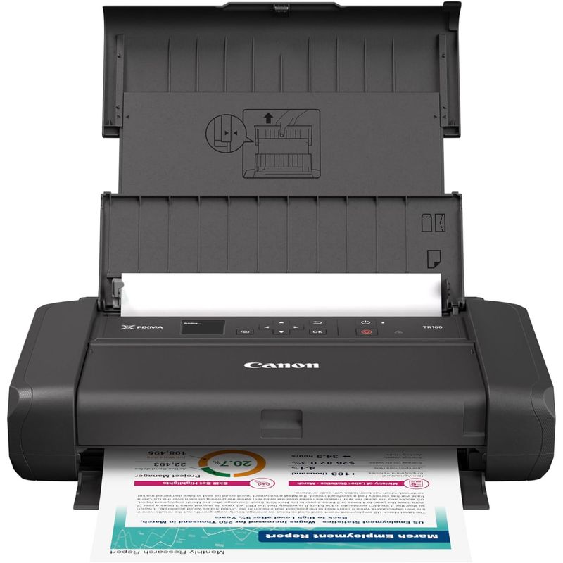 Impresora Portátil Inalámbrica Canon PIXMA TR160 Color Inyección de Tinta Pantalla OLED 1.44 Pulgadas