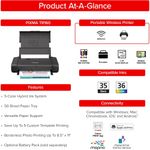 Impresora Portátil Inalámbrica Canon PIXMA TR160 Color Inyección de Tinta Pantalla OLED 1.44 Pulgadas