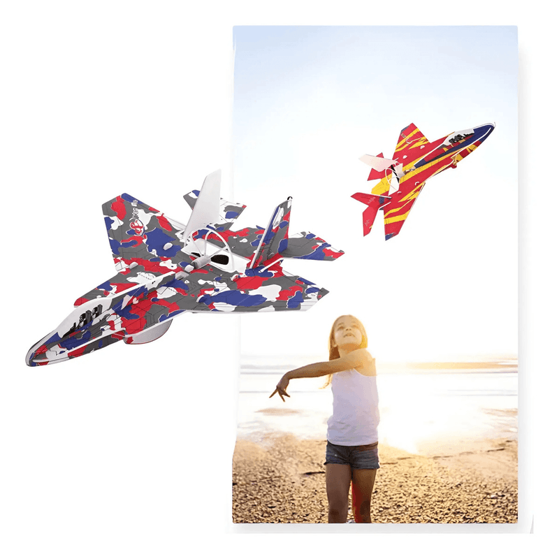 Avion Armable Luz Led Recargable Motor Modelismo Aeroplano
