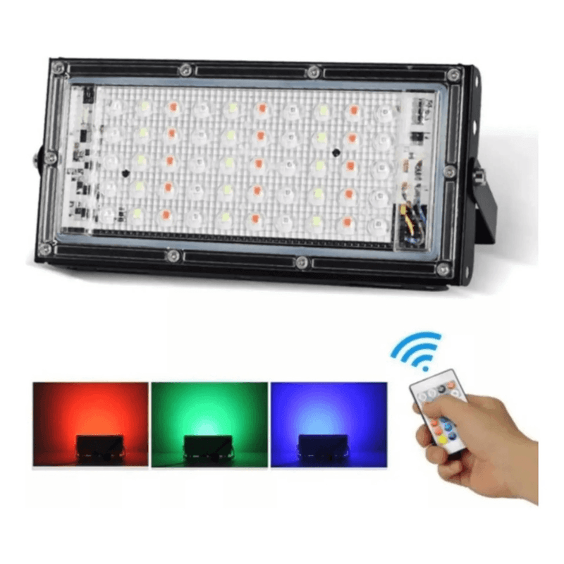 Reflectores Led Rgb Ultra Liviano 50w Ip65