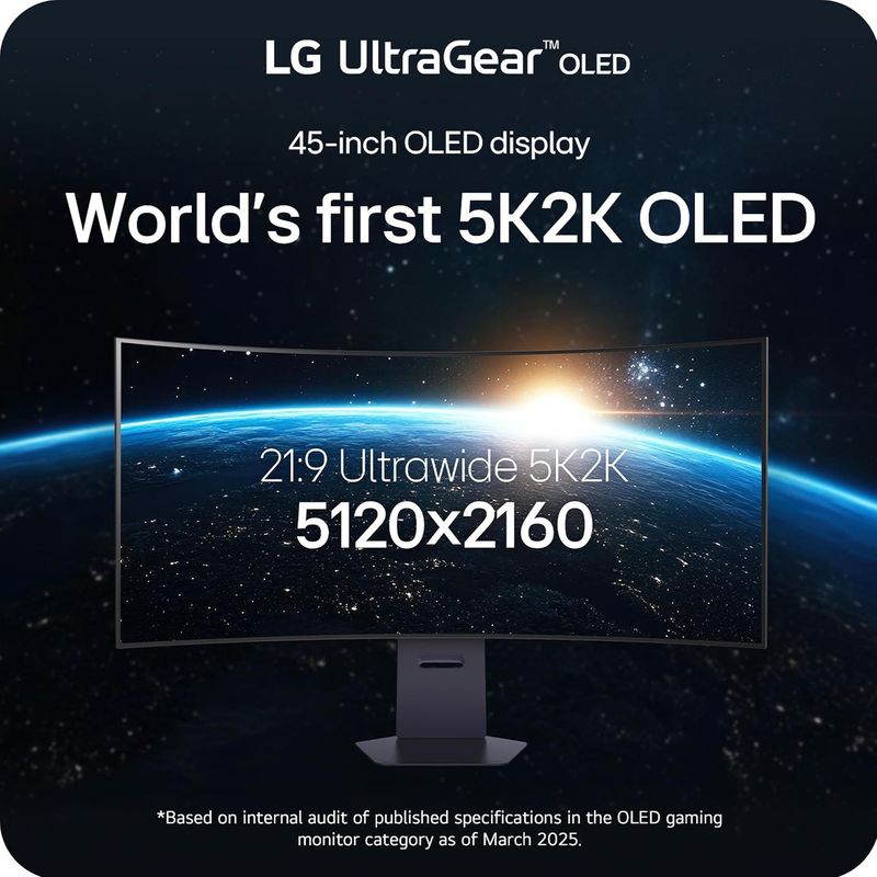 Monitor LG 45GX950A-B OLED Curvo 45 5K2K 165Hz 0.03ms DP2.1