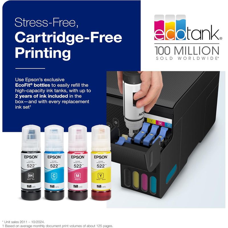 Impresora Multifuncional Epson EcoTank ET-2800 Wi-Fi USB Color