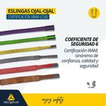 Delta Plus: Eslinga Ojal Ojal En Cinta Gris 4 Toneladas Largo 6 mts x 1 Unidad