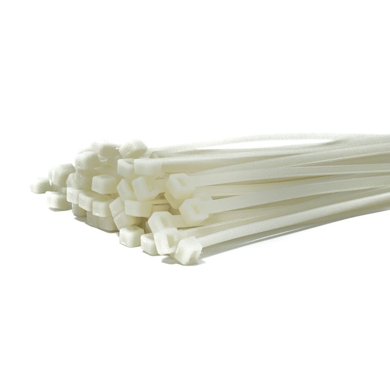 Kemen: Precinto Blanco Intermedio Ancho 3,5 Mm Largo 250 Mm x 100 Unidades
