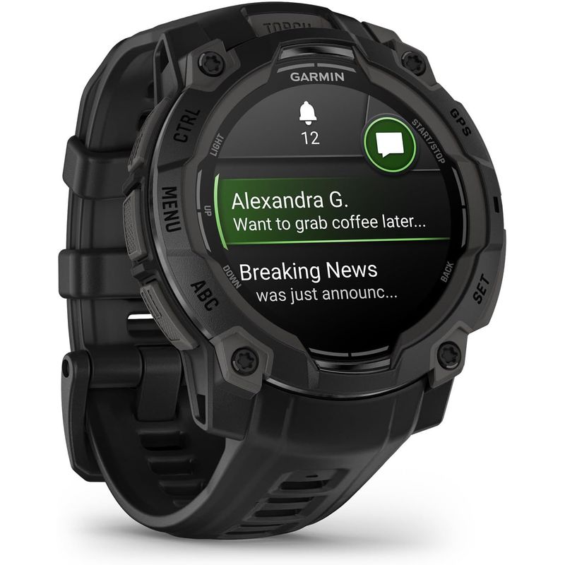Smartwatch Garmin Instinct 3 AMOLED 45mm Pantalla 1.2 Pulgadas 4GB Negro