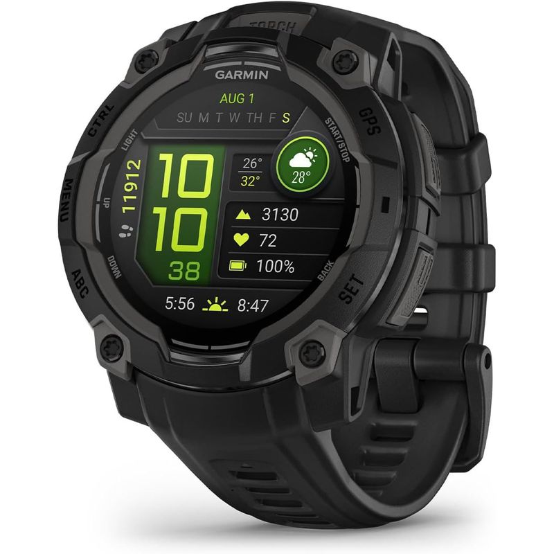 Smartwatch Garmin Instinct 3 AMOLED 45mm Pantalla 1.2 Pulgadas 4GB Negro