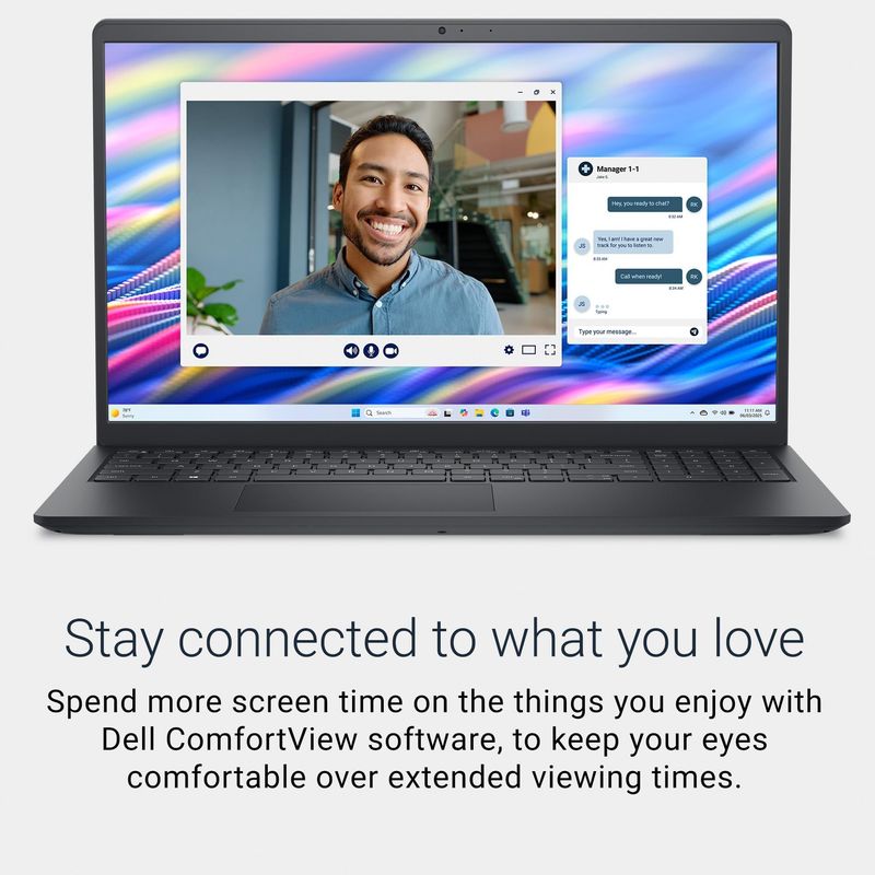 Laptop Dell 15 DC15250 Intel Core 3 100U 8GB RAM 512GB SSD 15.6 FHD 120Hz