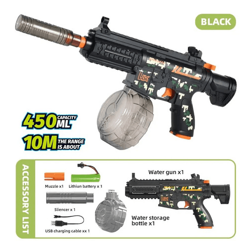 Pistola De Agua Eléctrica M416 Scorpion Con Silenciador