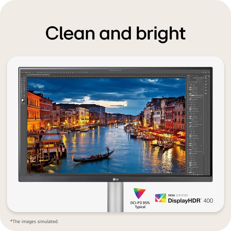Monitor LG 27UP850K-W 27 pulgadas 4K UHD IPS DisplayHDR 400 USB C 90W HDMI DisplayPort
