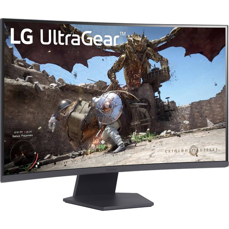 Monitor Gamer Curvo LG UltraGear 32GS60QC-B 32 Pulgadas QHD 180Hz 1ms AMD FreeSync HDR10
