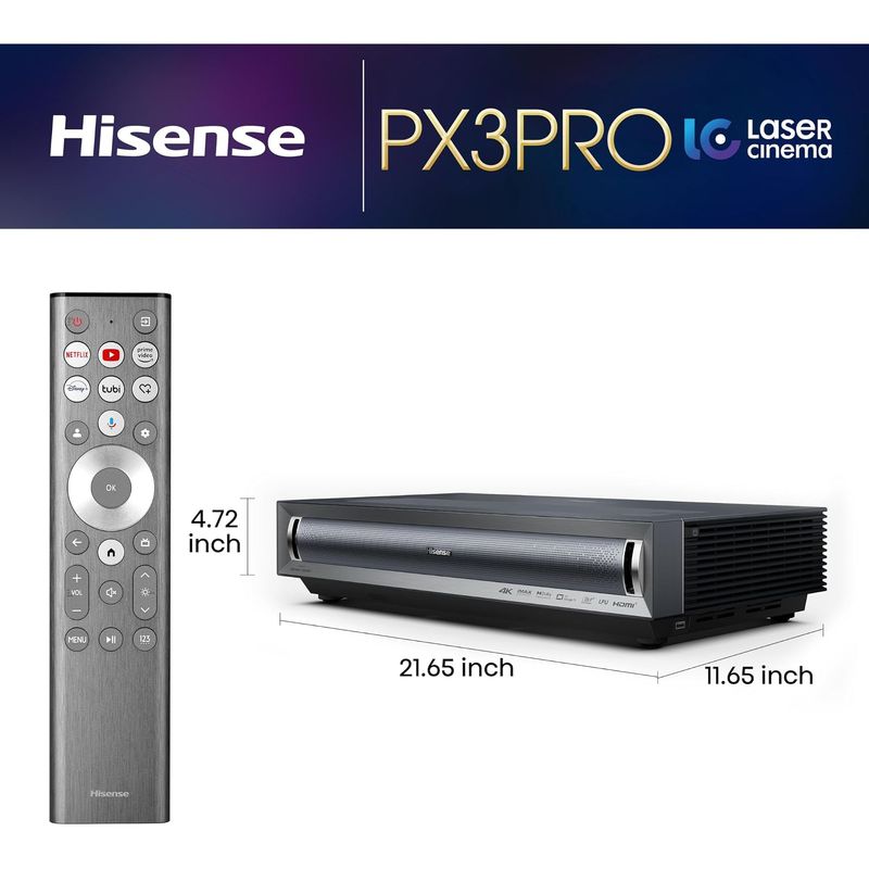 Proyector Laser Hisense PX3 PRO 4K UST 3000 Lumen