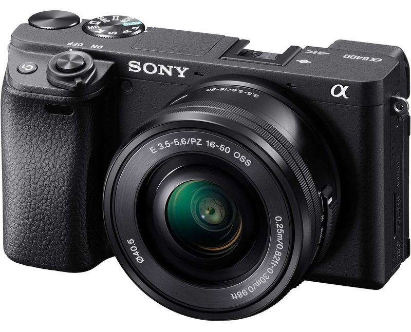 Cámara Mirrorless Sony Alpha ILCE-6400L/B Lente 16-50mm 4K Pantalla 3 Pulgadas