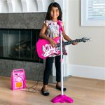 Set de Guitarra Eléctrica de Juguete Best Choice Products SKY3017 con Micrófono y Amplificador Rosa