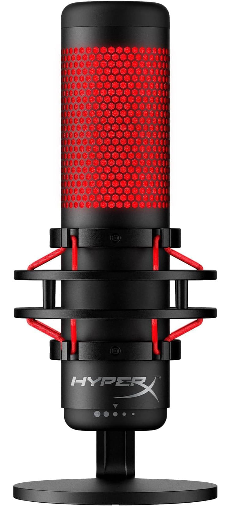Microfono Gamer HyperX QuadCast 4P5P6AA USB con Soporte Antivibracion