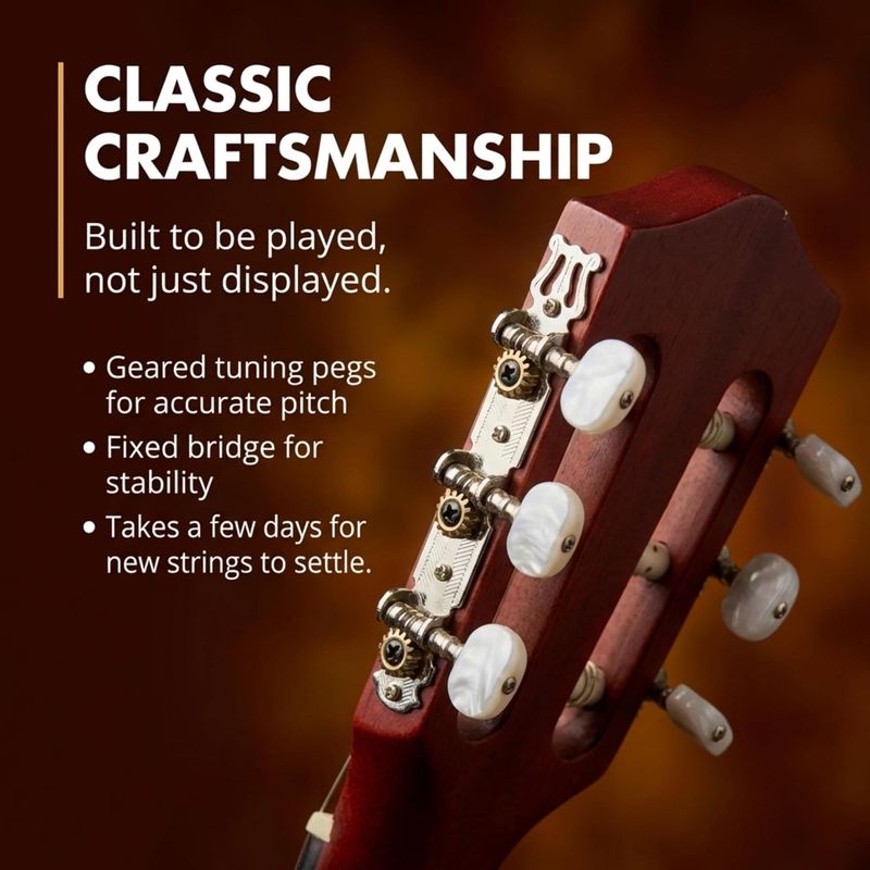 Guitarra clásica junior Music Alley MA-34-N de 34 pulgadas natural