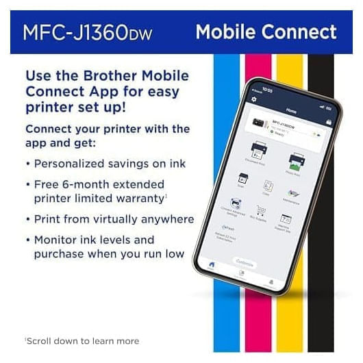 Impresora multifunción Brother MFC-J1360DW Wi-Fi dúplex