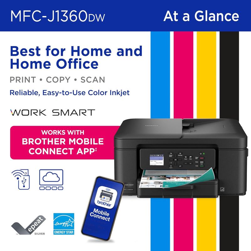 Impresora multifunción Brother MFC-J1360DW Wi-Fi dúplex