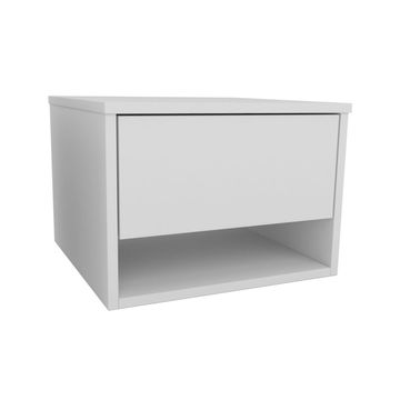 Mesa de Luz Flotante 1 cajon y nicho de guardado - 3054 - 3054 BLA